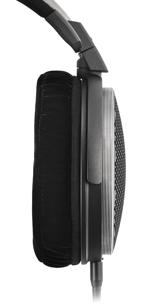 ATH-ADX7000の上面図。58mm HXDTドライバーとCore Mount Technology構造を示す内部設計