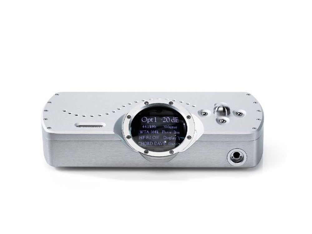 Chord Electronics DAVE フロントパネル - 特徴的なポートホールディスプレイと操作系