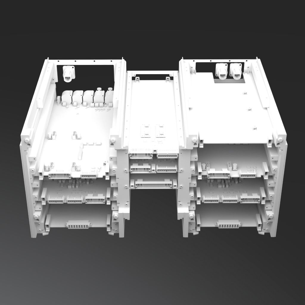 Wadax Atlantis Reference DAC 内部カードケージ構造（23枚の独立基板）